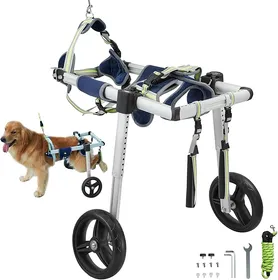 Comparer les prix de VEVOR Fauteuil Roulant à 2 Roues pour Pattes arrière, Fauteuil Roulant léger et réglable pour Aider à la guérison, Chariot pour Chien blessé, handicapé, paralysie, Membre postérieur Faible