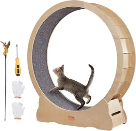 Comparer les prix de VEVOR Roue d'Exercice pour Chat 1320 mm Grande Roue de Tapis Roulant pour Chat Intérieur Roue de Course Tapis Détachable et Taquin pour Chat pour Course Marche Entraînement Convient Plupart des Chats