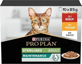 Meilleurs prix pour PRO PLAN Maintenance Multivariété Sterilised Boeuf & Poulet 10 x 85 g