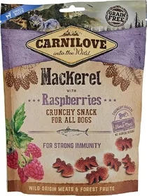 Meilleurs prix pour Friandises Chien – Carnilove Crunchy maquereau et framboises – 200 gr