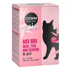 Meilleurs prix pour Cosma Thai/Asia en gelée lot 6 saveurs - Pâtée pour chat