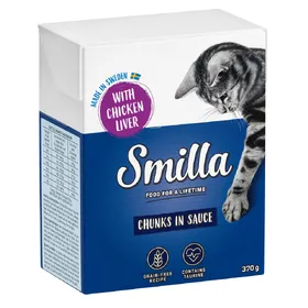 Comparer les prix de Smilla Bouchées en sauce sans céréales 6 x 370 g - foie de poulet