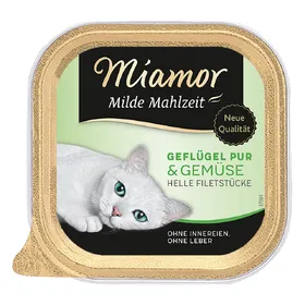 Comparer les prix de Lot Miamor Milde Mahlzeit 24 x 100 g pour chat - volaille pure, légumes
