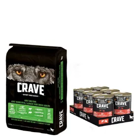 Comparer les prix de Crave Adult saumon, dinde - Pâtée pour chien agneau, bœuf Adult Crave croquettes