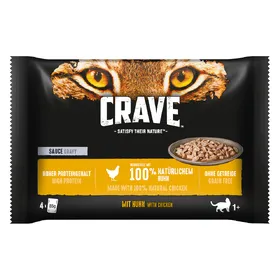 Comparer les prix de Crave Adult poulet en sauce - Pâtée pour chat