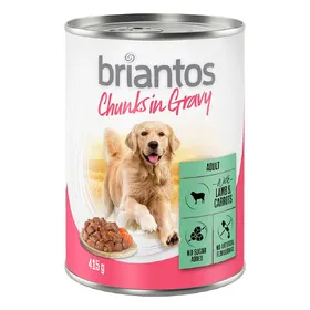 Comparer les prix de Lot Briantos Bouchées en sauce 24 x 415 g pour chien - agneau, carottes