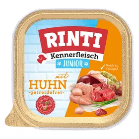 Meilleurs prix pour 300g RINTI viande de connaisseur junior poulet nourriture pour chien humide