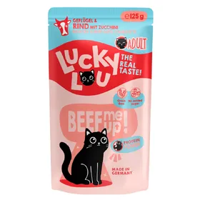 Meilleurs prix pour 125g Lucky Lou Adult volaille & bœuf nourriture pour chat humide