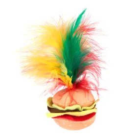 Meilleurs prix pour Jouet Crinkle Burger avec plumes pour chat - 1 jouet