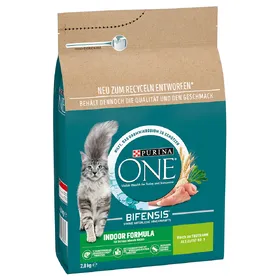 Comparer les prix de Lot de croquettes PURINA ONE pour chat - Indoor Formula (3 x 2,8 kg)