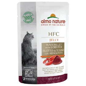 Comparer les prix de Almo Nature HFC Jelly  6 x 55 g pour chat - filets de thon, homard