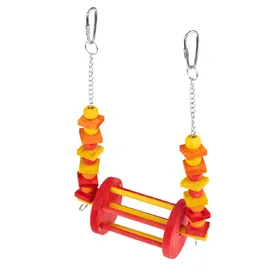 Comparer les prix de Balançoire TIAKI avec grande roue pour oiseaux taille M 28x17,8x8,9 cm,