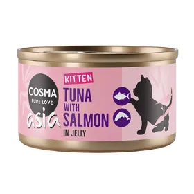 Meilleurs prix pour Lot Cosma Asia Kitten en gelée 12 x 85 g pour chaton thon, saumon