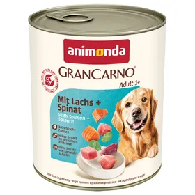 Meilleurs prix pour animonda GranCarno Original Adult 6 x 800 g - saumon, épinards