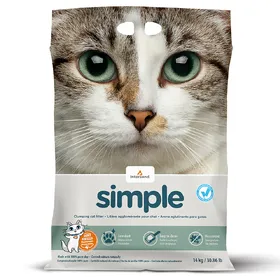 Comparer les prix de Litière Intersand Simple pour chat - 14 kg