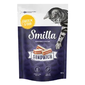 Comparer les prix de Smilla Sandwich Snack poulet, cabillaud pour chat - 100 g
