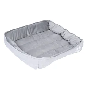 Comparer les prix de Panier TIAKI Basic gris pour chien - taille S : L 50 x l 45 x H 12 cm