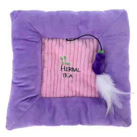 Comparer les prix de TIAKI Coussin moelleux aubergine avec herbe à chat