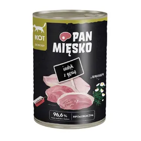 Comparer les prix de 12x400g Pan Mięsko Cat dinde avec oie nourriture pour chats humide