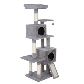 Comparer les prix de zooplus Basics Arbre à chat grand gris chat