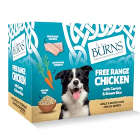 Comparer les prix de 6x395g Burns poulet élevé en plein air, carottes, riz brun nourriture humide pour chien