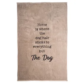 Meilleurs prix pour TIAKI Serviette de bain "Home" taupe 140x90cm pour les amoureux des chiens