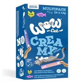 Meilleurs prix pour WOW Creamy Snack 24 x 15 g pour chat - lot mixte (2 variétés)