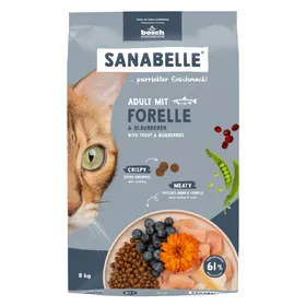 Meilleurs prix pour 8kg Adult truite Sanabelle croquettes pour chat