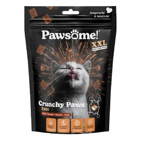 Comparer les prix de Lot économique : 3x150g Pawsome Crunchy Paws canard friandises pour chats