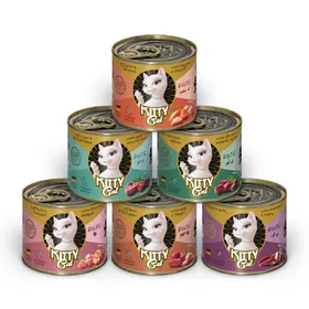Comparer les prix de 6x200g lot mixte II (6 variétés) Kitty Cat nourriture humide pour chat