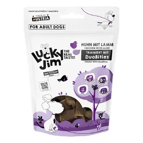 Meilleurs prix pour 8x70g Lucky Jim DuoBities poulet à l’agneau friandises pour chien