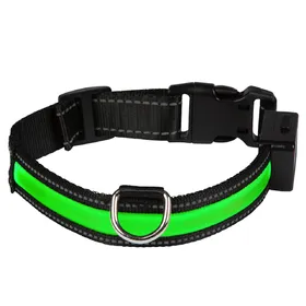 Comparer les prix de Collier lumineux à LED Eyenimal, vert pour chien, taille S: tour de cou 40-45 cm, l25mm