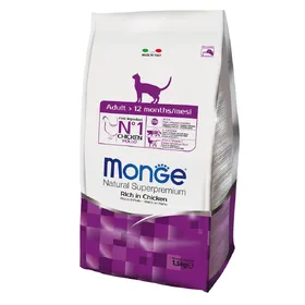 Comparer les prix de Monge Super premium chat adulte - 1,5 kg
