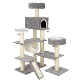 Meilleurs prix pour Arbre à chat Maison en pain d'épices XXL gris clair (2 paquets)