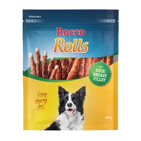 Comparer les prix de Rocco Rolls Bâtonnets à mâcher filet de canard - Friandises pour chien