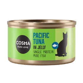 Comparer les prix de 12x85g Cosma Original en gelée thon du Pacifique - Pâtée pour chat