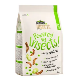 Comparer les prix de Greenwoods Insects pommes de terre, petits pois, fèves pour chat 400 g