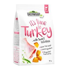 Comparer les prix de 400g Greenwoods dinde, patates douces, petits pois, potiron - Croquettes pour chat