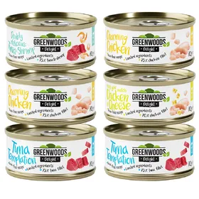 Meilleurs prix pour Lot mixte Greenwoods Delight 6 x 70 g pour chat - lot mixte : 4 saveurs