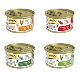 Meilleurs prix pour 4 variétés Superfood ShinyCat Duo GimCat - Nourriture pour Chat