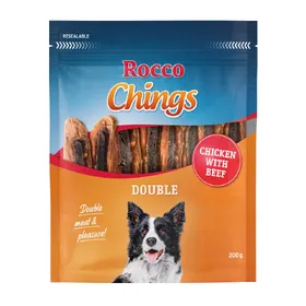 Comparer les prix de Rocco Chings Double poulet, bœuf - Friandises pour chien