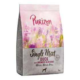 Comparer les prix de Purizon Single Meat Adult canard, pommes, fleurs de lavande - sans céréales pour chien - 1 kg