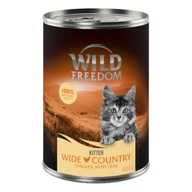 Comparer les prix de Wild Freedom Kitten 6 x 400 g pour chaton - Wide Country - veau, poulet