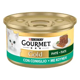 Comparer les prix de Mousse de lapin Gourmet Gold nourriture humide pour chats