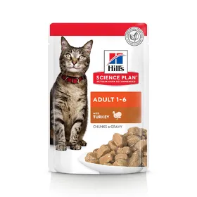Comparer les prix de Adult dinde 1-6 Optimal Care Hill's Science Plan - Sachet pour Chat