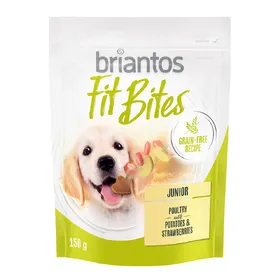 Meilleurs prix pour Briantos FitBites Junior volaille, pommes de terre, fraises - Friandises pour chien