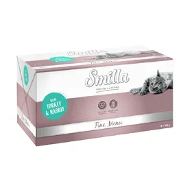 Comparer les prix de Smilla Fine Menu dinde, lapin - Pâtée pour chat