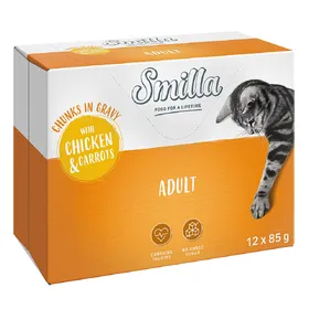 Meilleurs prix pour Lot Smilla Adult Bouchées aux légumes 24 x 85 g pour chat - Adult poulet, carottes