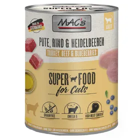 Comparer les prix de MAC's 6 x 800 g pour chat - dinde, myrtilles