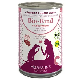 Meilleurs prix pour 6x400g Classic bœuf bio, sarrasin, fruits Herrmann's - Nourriture pour chien